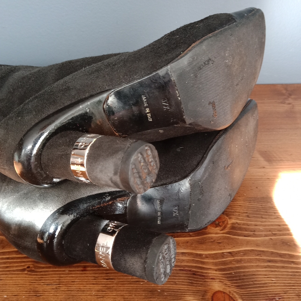 CHANEL suede long boots - Picture 10 of 16